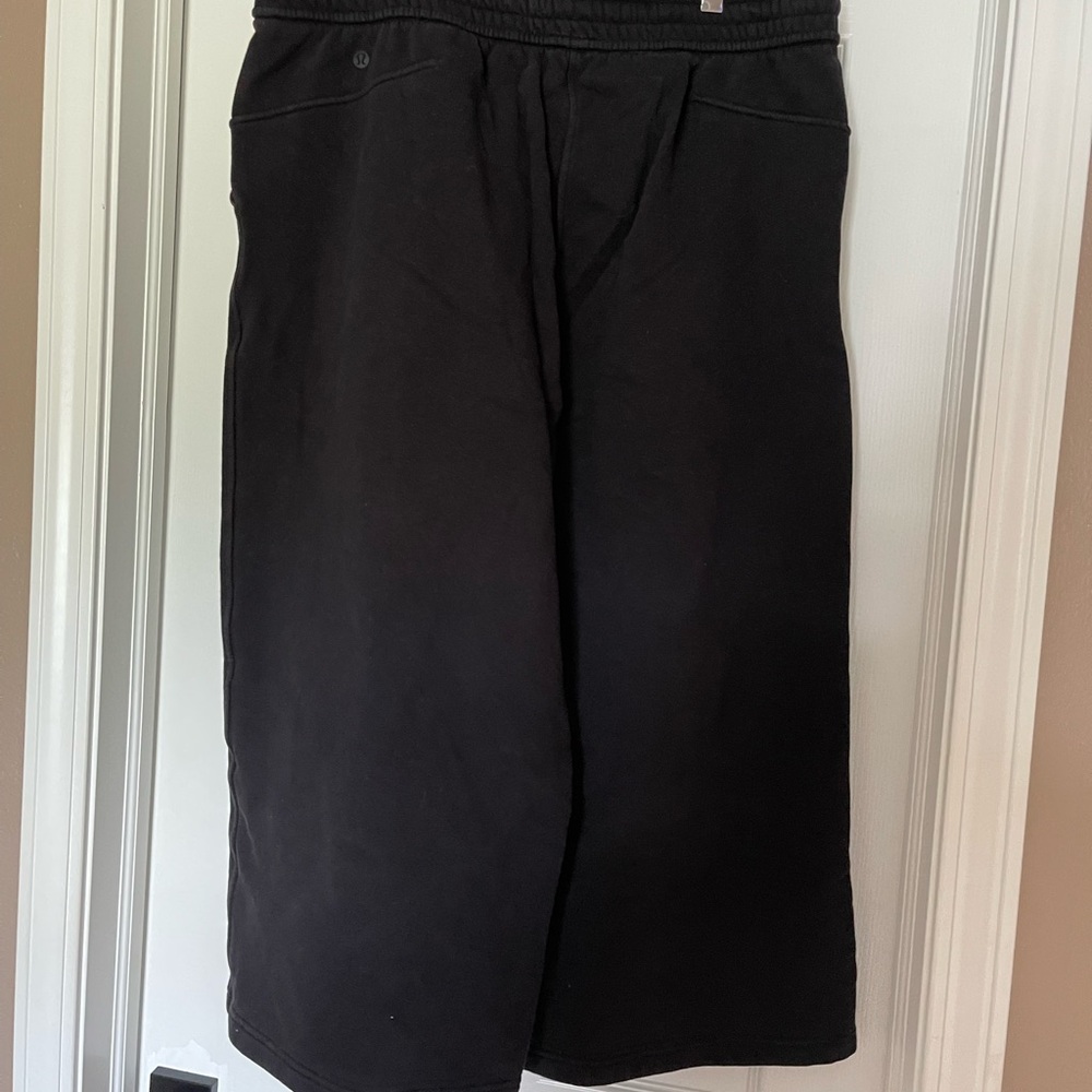 Lululemon Women’s Black Cropped Scuba Wide Leg Pants 14